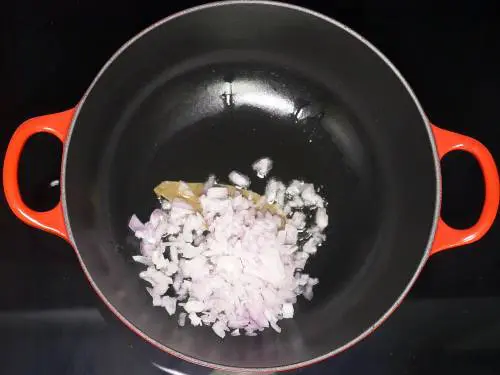 sautéing onions in oil 