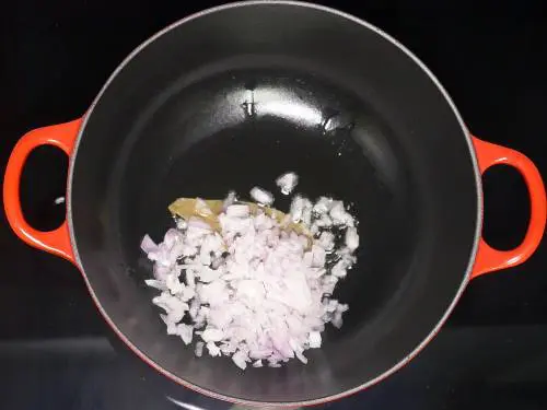sautéing onions in oil
