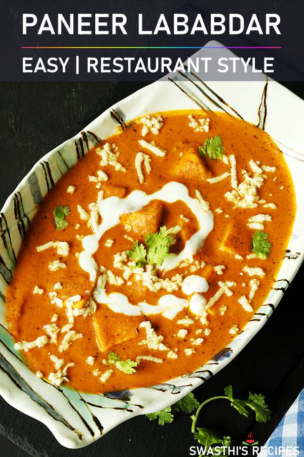 Paneer lababdar (Stovetop & Instant pot)