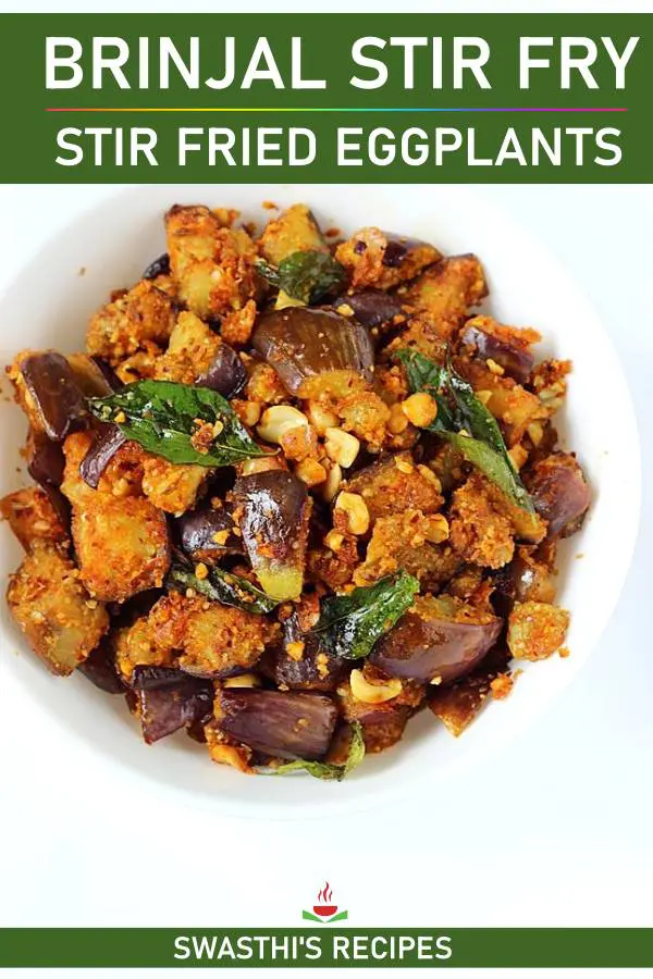 Brinjal fry (Andhra style vankaya fry)