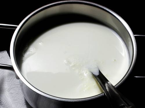 boil milk in a pot