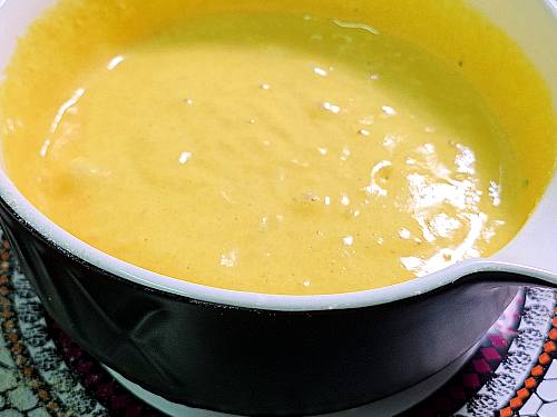 frothy and airy khaman dhokla batter
