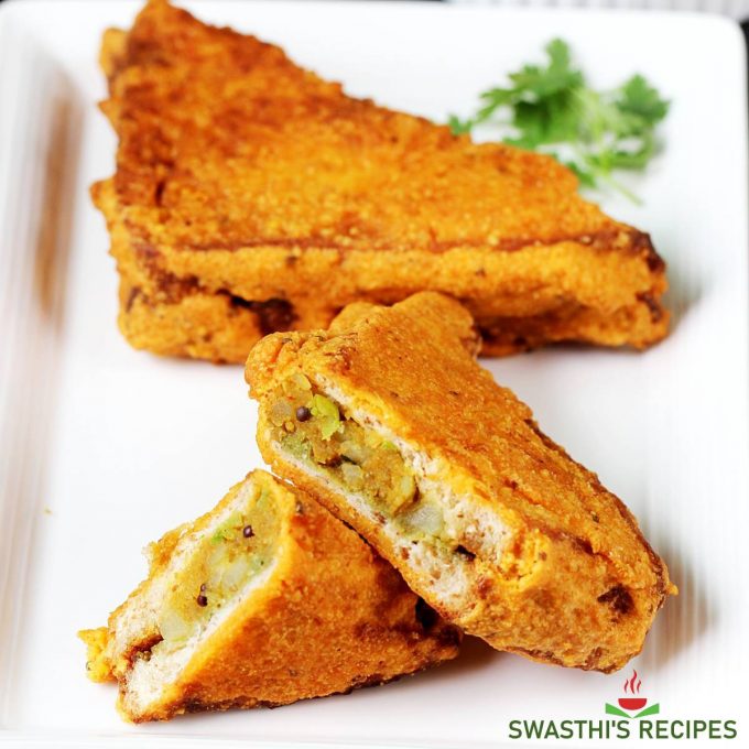 Bread pakora recipe Bread pakoda Swasthi's Recipes