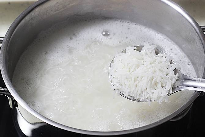 perfectly cooked rice to make veg fried rice