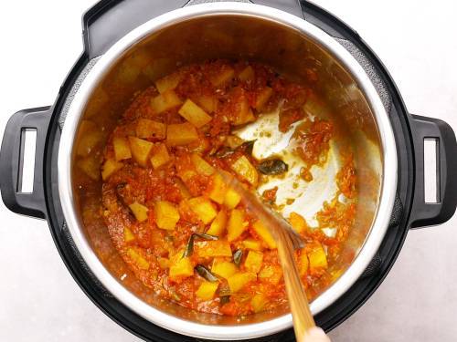 potato curry after pressure cooking in IP
