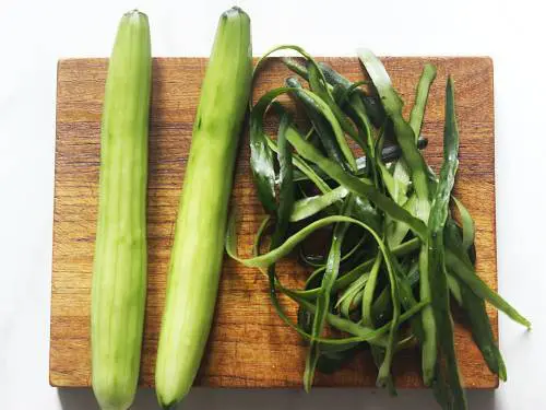 peeled cucumbers