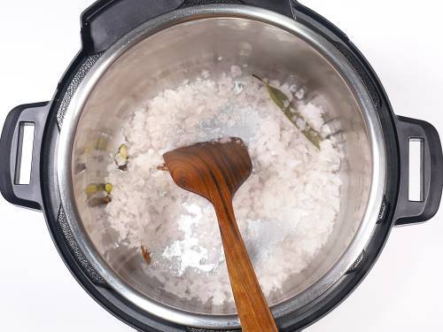 sautéing onions for chole recipe