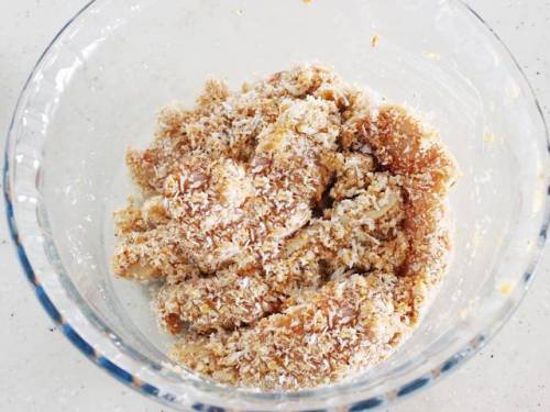 breaded chicken ready for frying