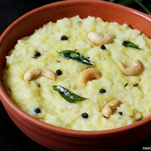 Ven Pongal Recipe (Khara Pongal) - Swasthi's Recipes