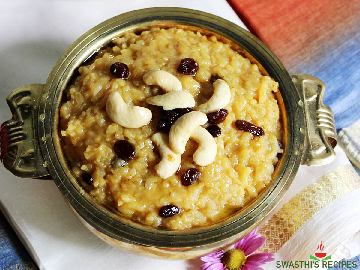 Sakkarai Pongal Recipe In Tamil Sweet Pongal Recipe In Tamil Chakkarai Pongal