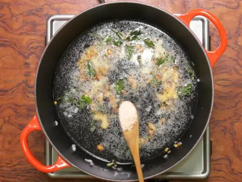 adding salt to water
