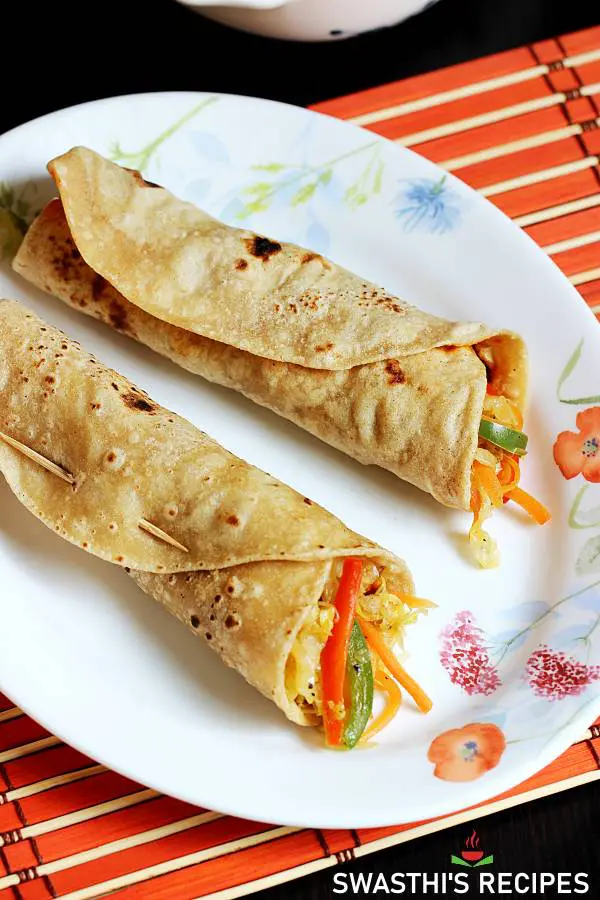 veg rolls chapati rolls