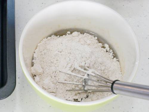 add flour in batches