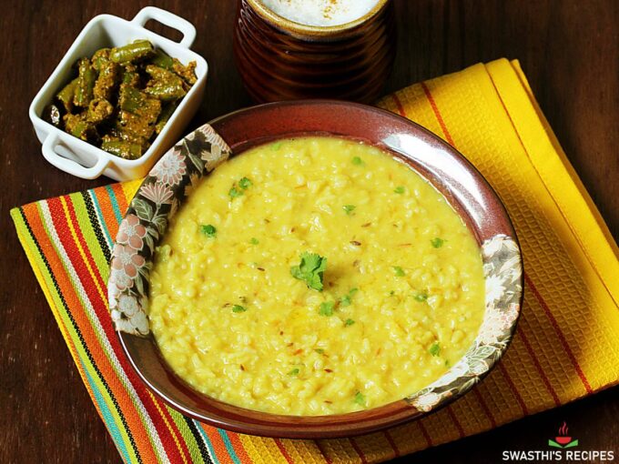 Khichdi Recipe with Moong Dal Swasthi's Recipes