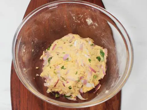 maddur vada dough in a mixing bowl