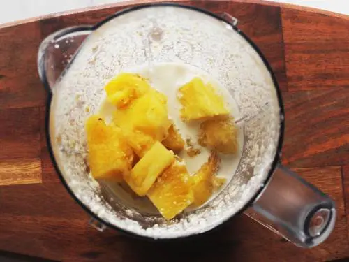 adding pineapple for milkshake