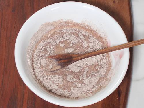 flour and water in a bowl