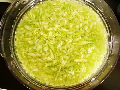 shredded cabbage for poriyal