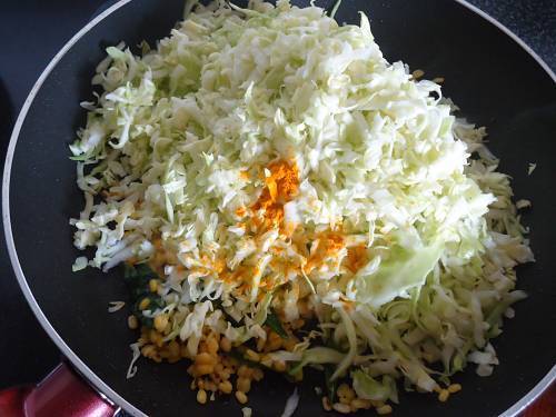 Cabbage Poriyal Recipe   Cabbage Vepudu   Swasthi s Recipes - 25
