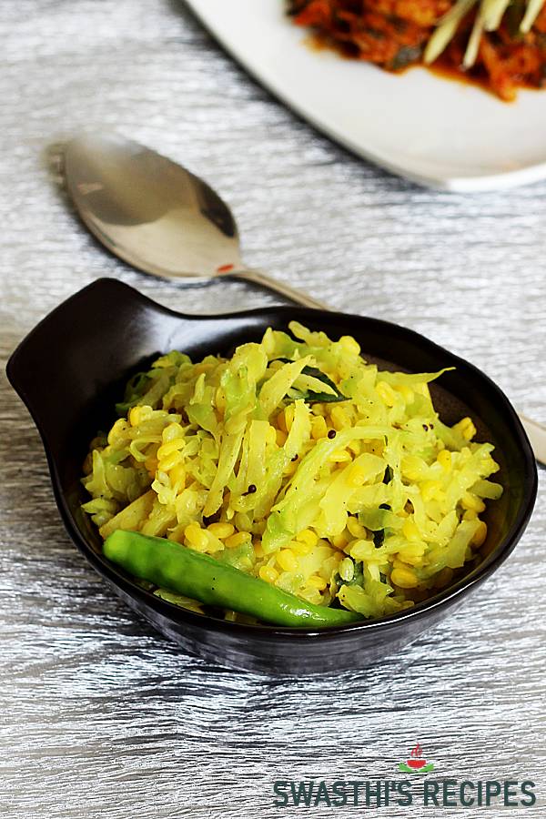 cabbage poriyal