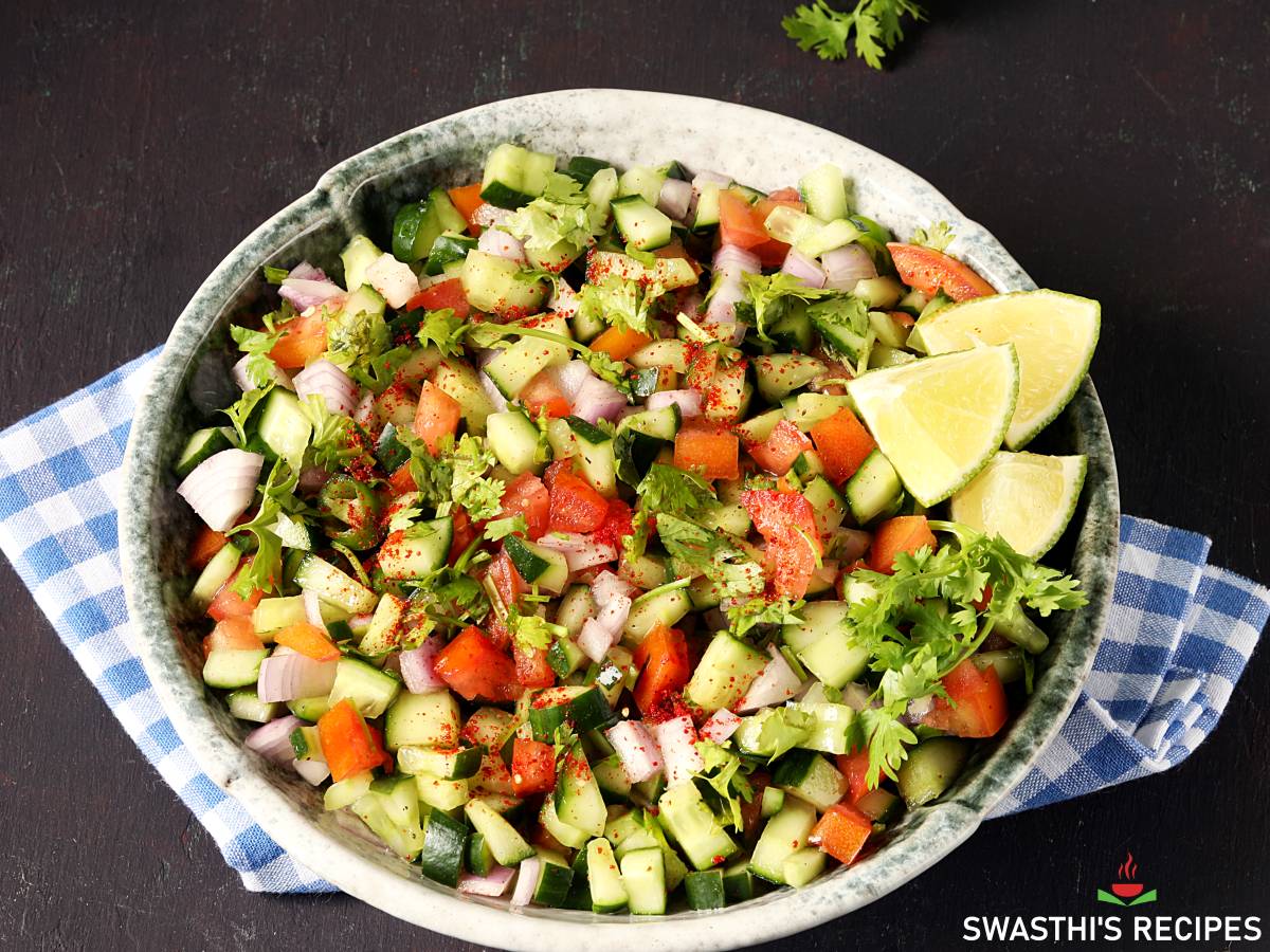 Kachumber Salad | Indian Salad - Swasthi’s Recipes