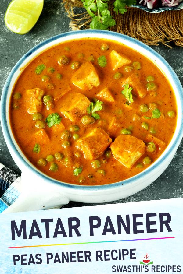 Matar paneer recipe (Mutter paneer)