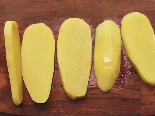 slice potatoes