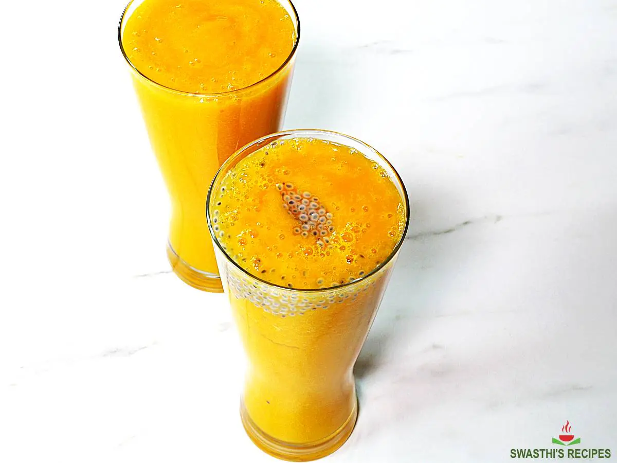 mango juice with chia seeds