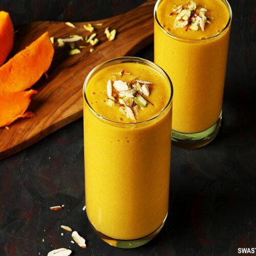 Mango Milkshake Recipe - Swasthi's Recipes