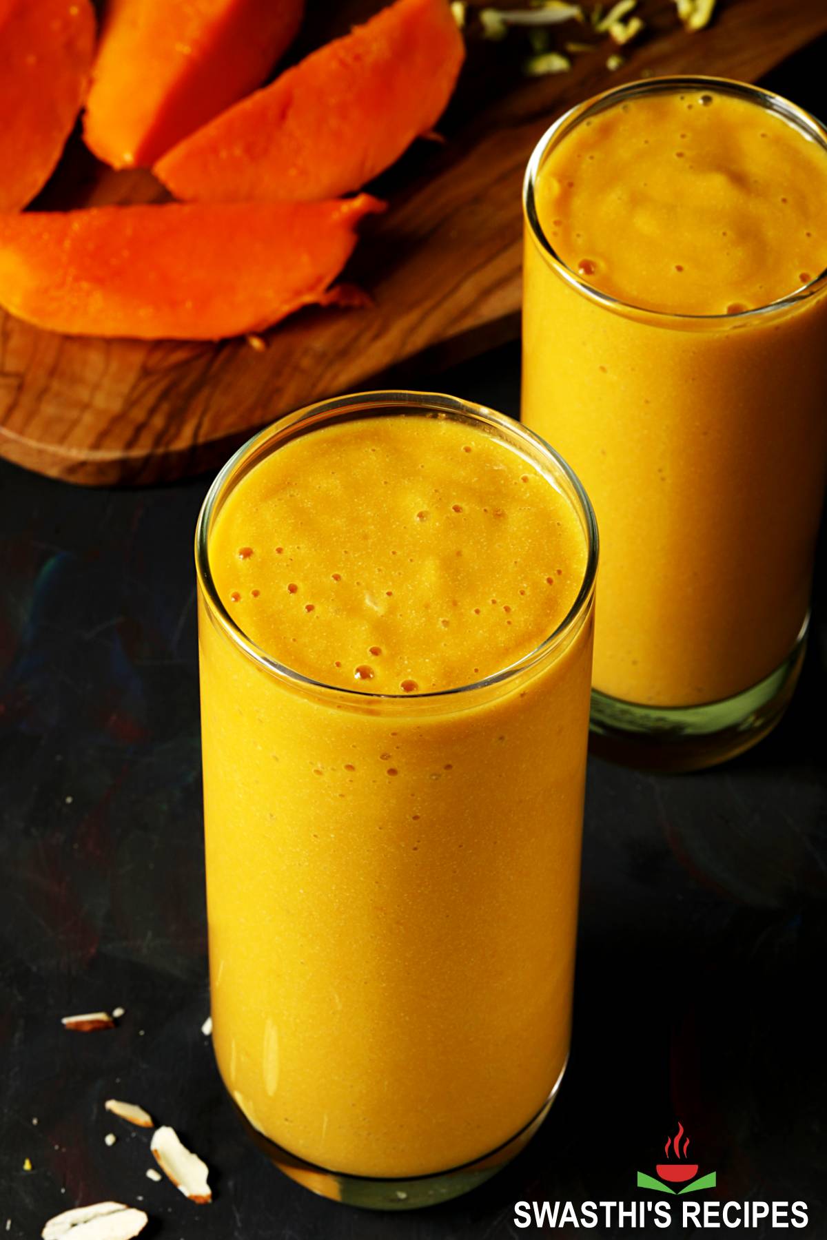 Mango Milkshake Recipe Swasthi S Recipes | indianhealthyrecipes