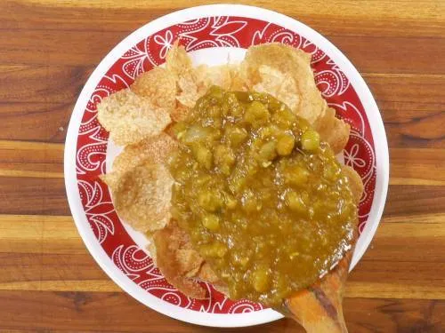 layer the masala over puri