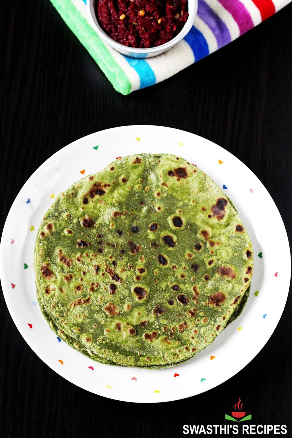 Palak paratha recipe Spinach paratha Swasthi's Recipes