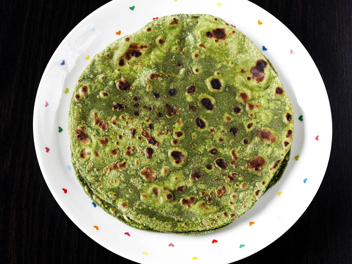 palak paratha