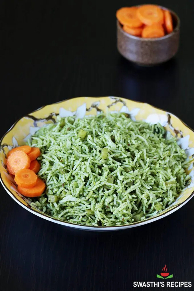 palak rice spinach rice