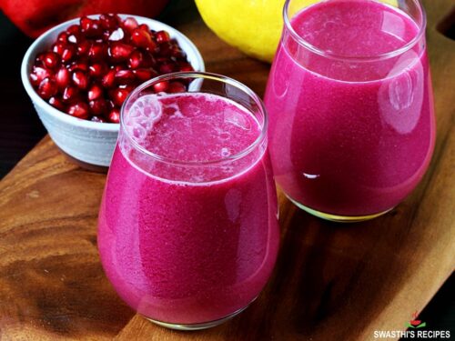 How To Make Pomegranate Juice - Swasthi's Recipes