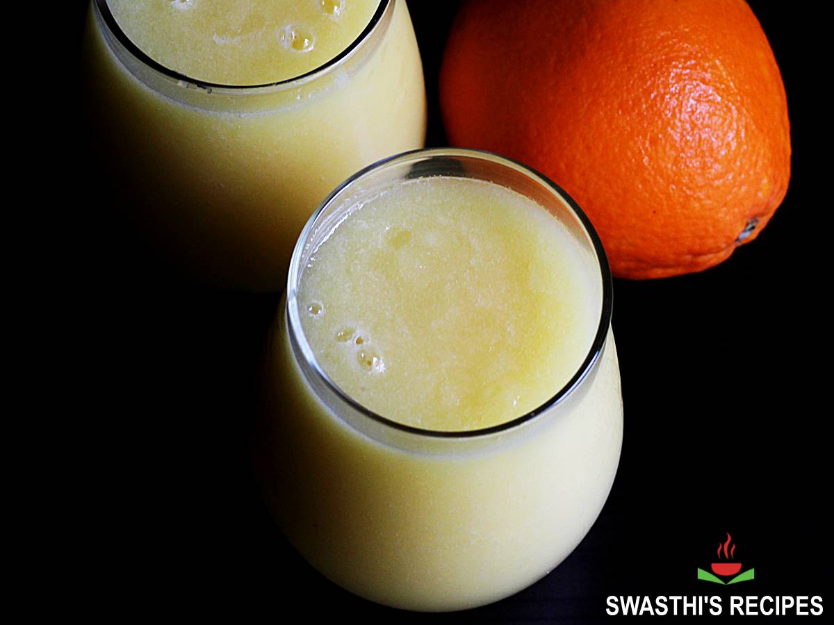 Apple orange smoothie recipe - Swasthi's Recipes