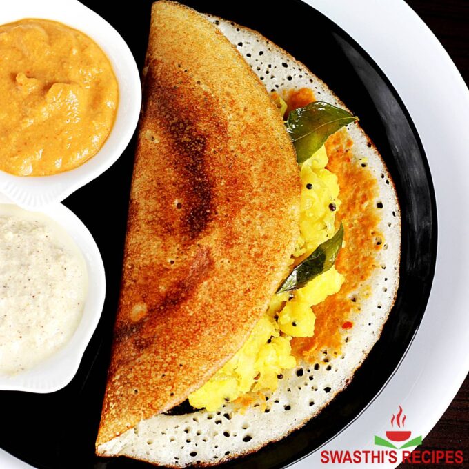 Masala dosa recipe (Mysore masala dosa) Swasthi's Recipes