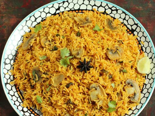 mushroom biryani