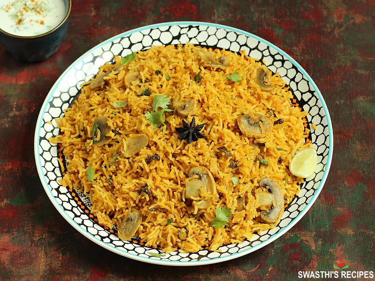 mushroom biryani