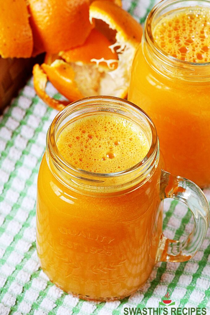 Orange Juice Recipe 4 Methods Swasthi's Recipes