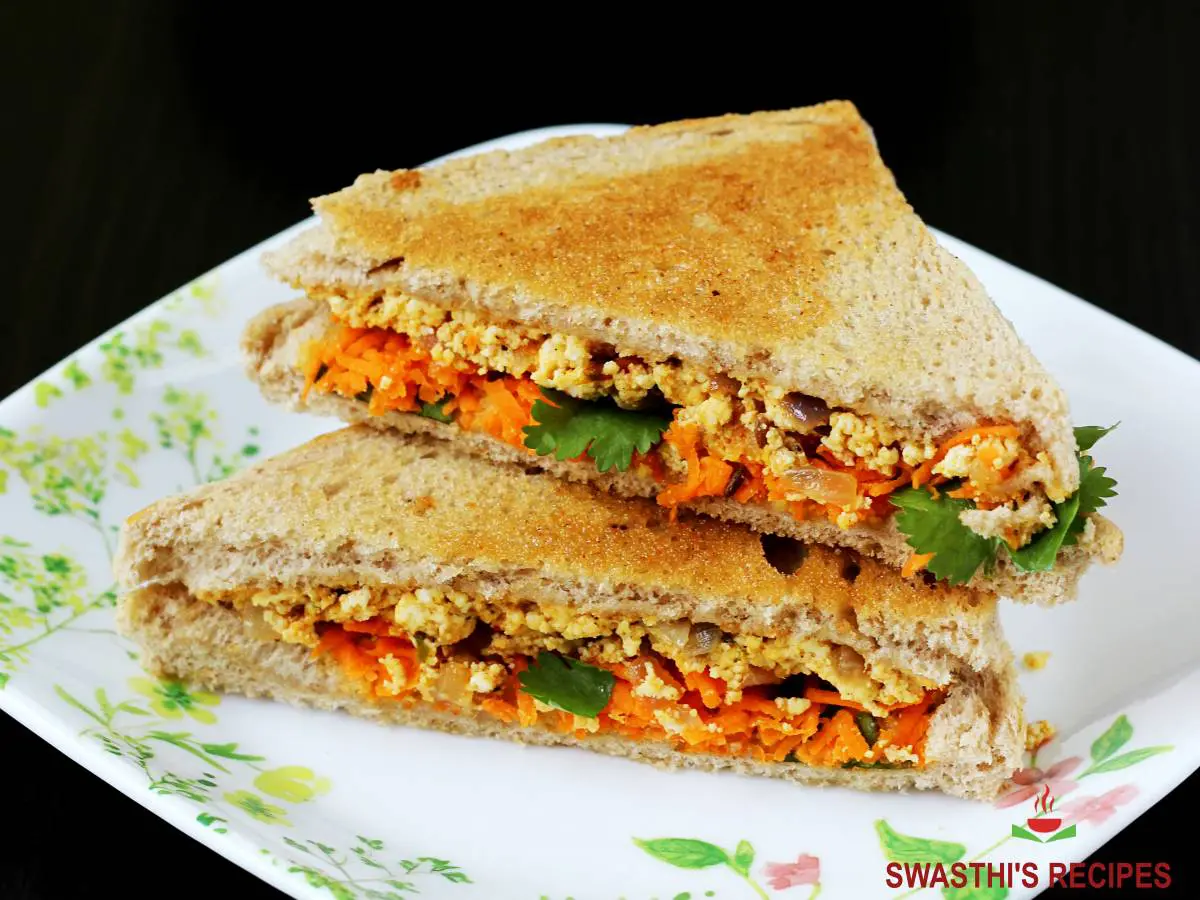 Veg Grilled Sandwich Recipe - Swasthi's Recipes