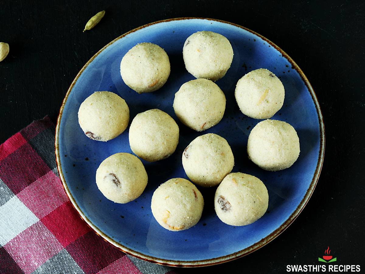 Rava Laddu Recipe (Rava Ladoo) - Swasthi's Recipes