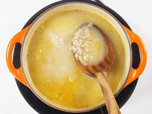 simmered barley soup