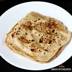 paratha made with whole wheat flour salt and water