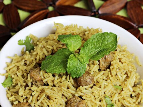 soya chunks biryani