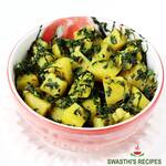 aloo methi recipe made with potatoes and fenugreek leaves