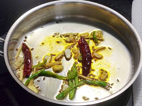 tempering to add over chana dal