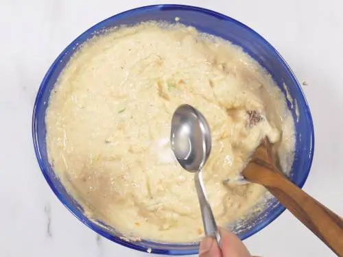 adding leavening to the batter