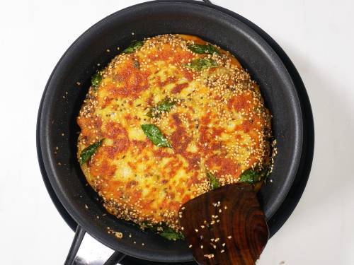 Handvo Recipe   Baked   Stovetop   Swasthi s Recipes - 98
