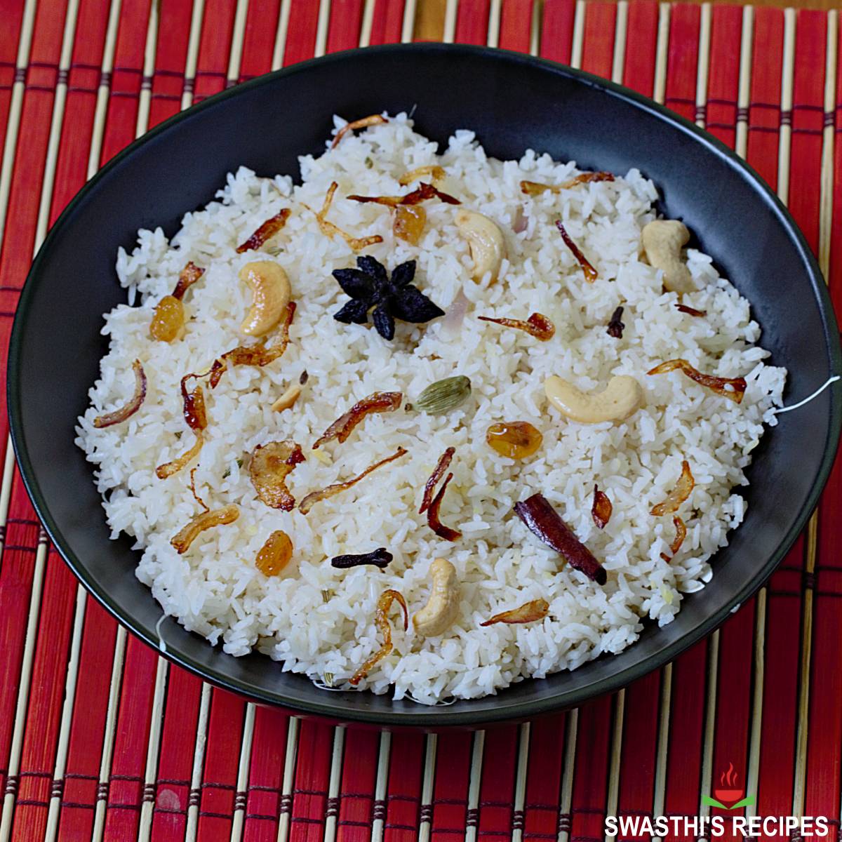 Ney Choru with Kaima Rice   Kerala Nei Choru   Swasthi s Recipes - 19
